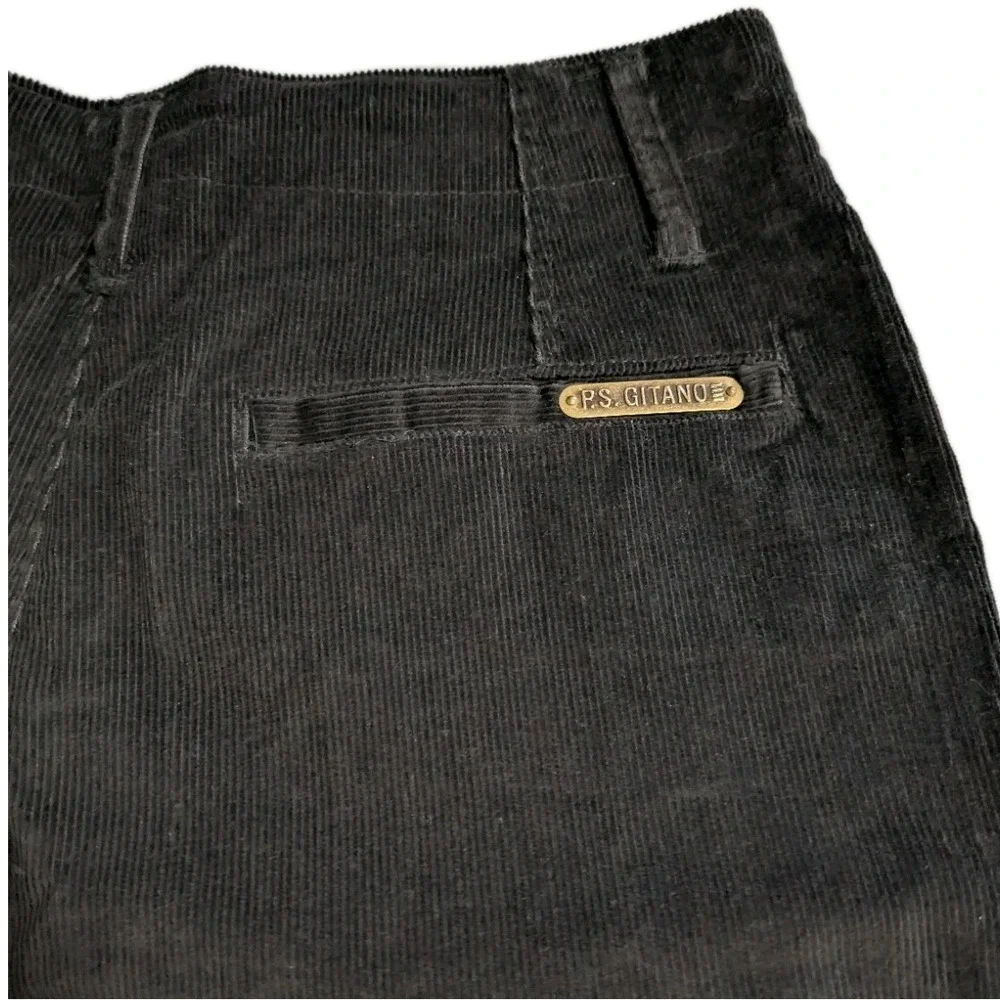 Vintage P.S. Gitano Corduroy Pants Womens‎ 12 Short NWT Pleated Tapered